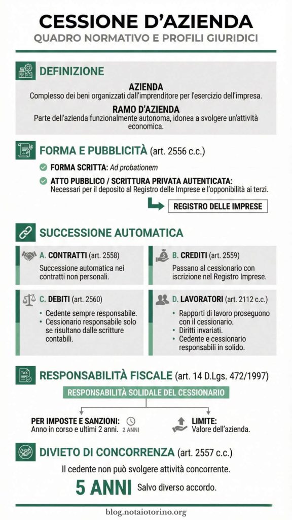 Cessione d'azienda e di ramo d'azienda - Infografica