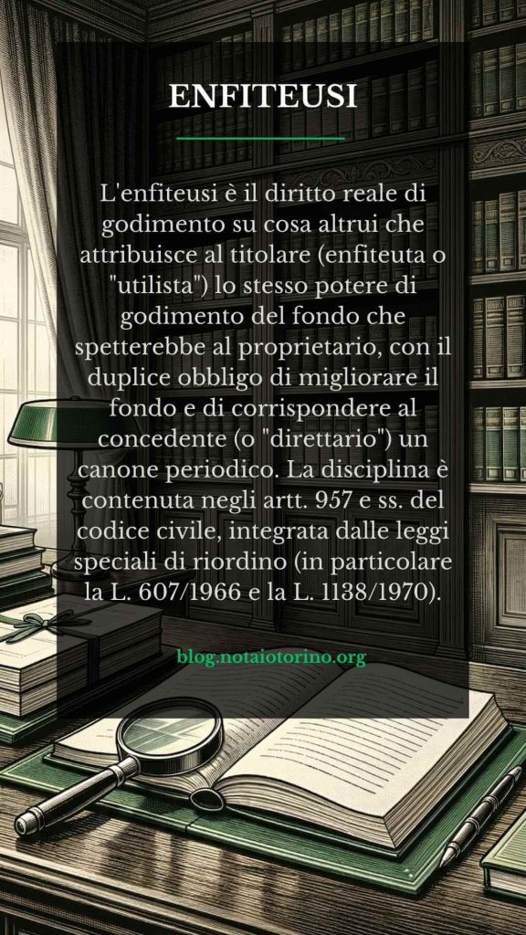 Enfiteusi - Definizione legale