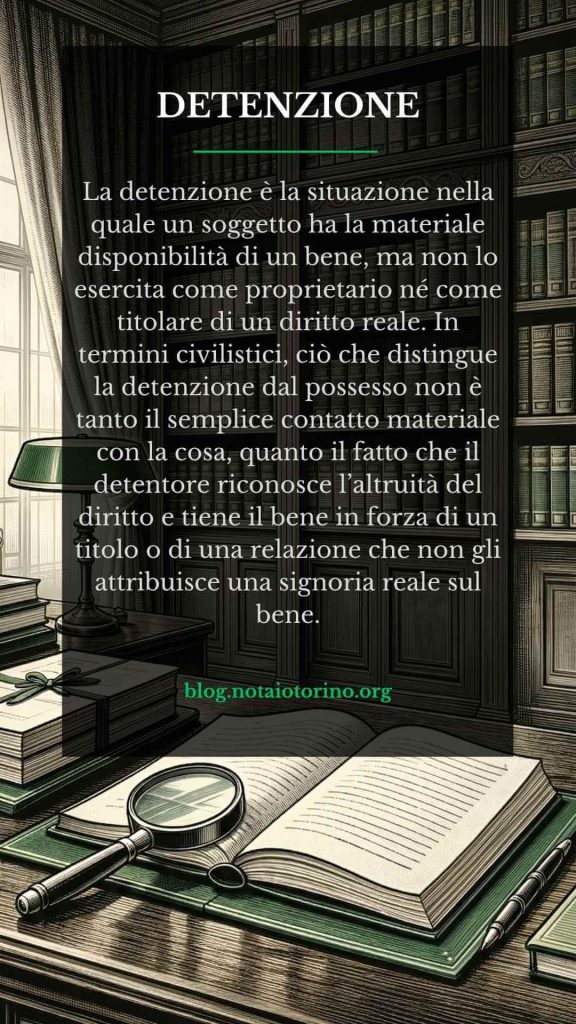 Detenzione - Definizione legale