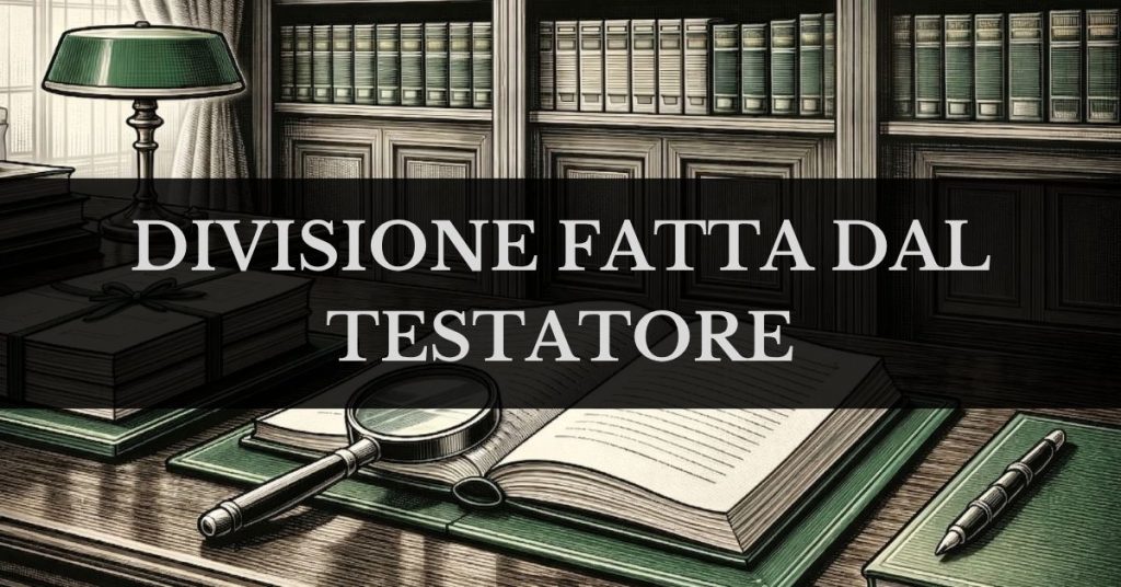 Divisione fatta dal testatore - Copertina